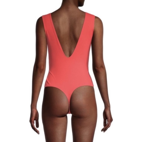 Free People Keep It Sleek Duo Bodysuit In Pink Poinsettia, Size XL, NWT - Picture 9 of 9